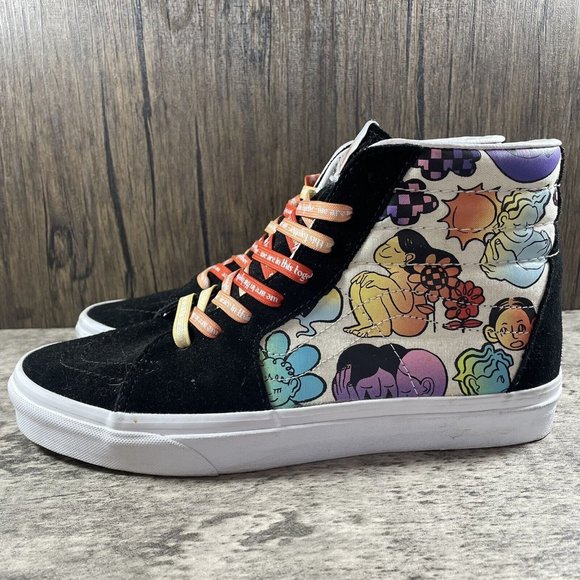 Vans X Cultivate Care Sk8-Hi Sneakers Multicolored Lace Up Women’s Size 10.5 - Picture 4 of 10